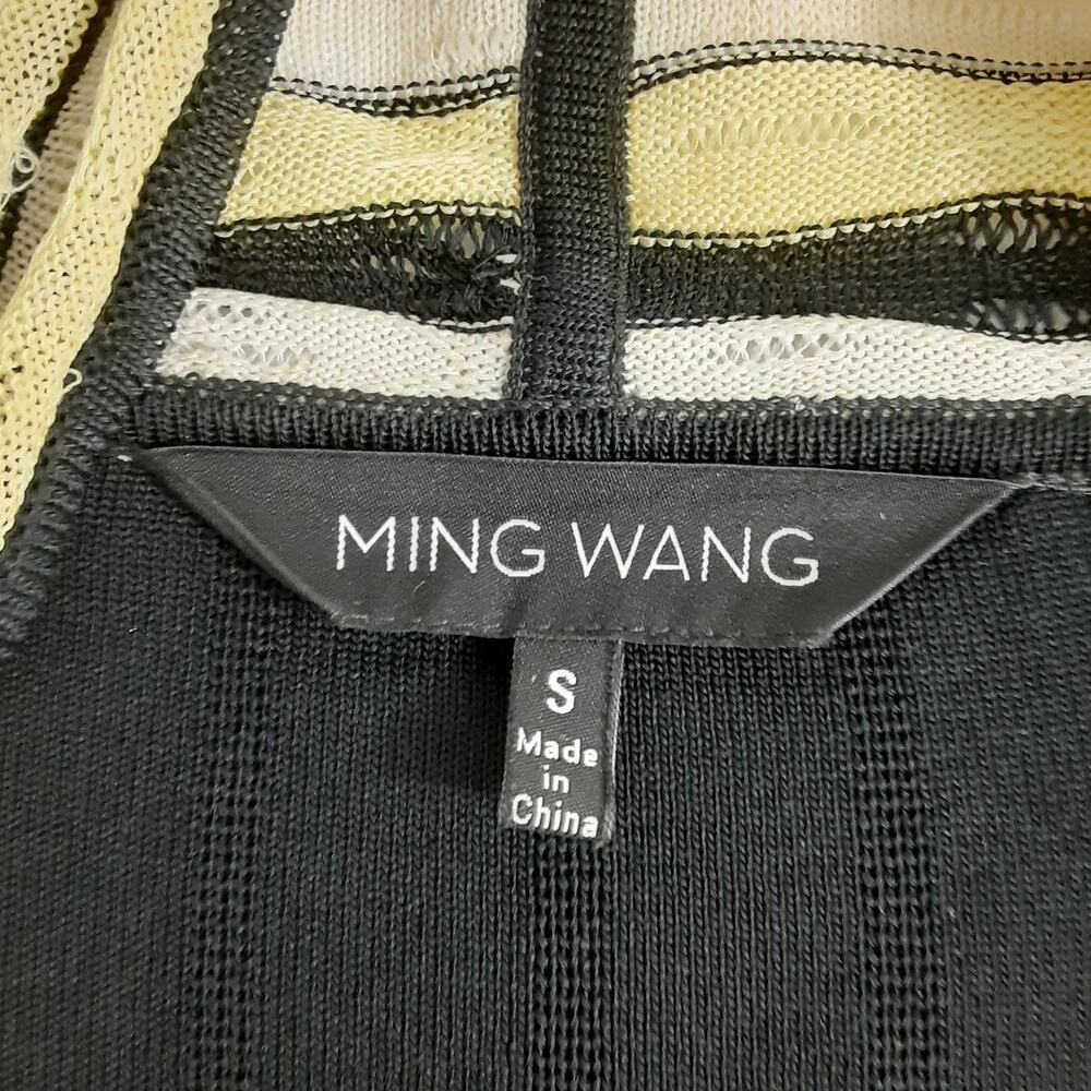 Ming Wang Black Open Drape Front Knit Kimono Cardigan Jacket Women S Art to Wear - Picture 7 of 12